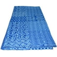thumbnail image 3 of Patchwork Indigo Blue Cotton Kantha Quilt Bedspread Reversible Blanket Throw Bohemian Hippie Handmade HandBlock Cotton Bedding Blanket Cover, 3 of 4