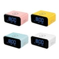 thumbnail image 3 of Unatoiry Réveil Numérique avec Haut-Parleur Bluetooth Affichage HD LED pour Heure Précise Charge Sans Fil 15W Bleu Trois-en-un, 3 of 6