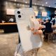 thumbnail image 3 of Soft Wrist Strap Phone Case For iPhone 11 12 13 14 Pro Max X XR Xs Max 7 8 Plus SE 2020 Mini Kickstand Transparent Bumper Cover, 3 of 5