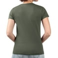 thumbnail image 2 of Women's G-III 4Her by Carl Banks  Green Minnesota Wild Super-Slim Fit Lightweight Animal Print Heart V-Neck T-Shirt, 2 of 2