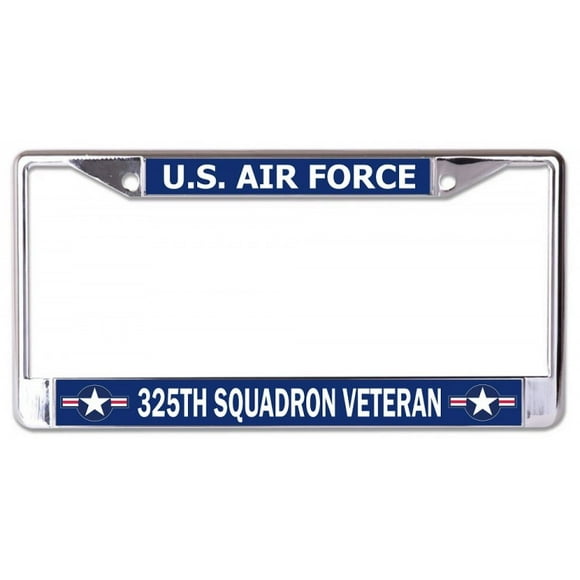 Custom U.S. Air Force Any Squadron Veteran Chrome License Plate Frame