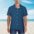 thumbnail image 2 of Pofeuu Bullfinches 1 Print Hawaiian Shirt for Men Sleeves Casual Button Down Summer Beach Dress Shirts T-Shirts,X-Large, 2 of 7