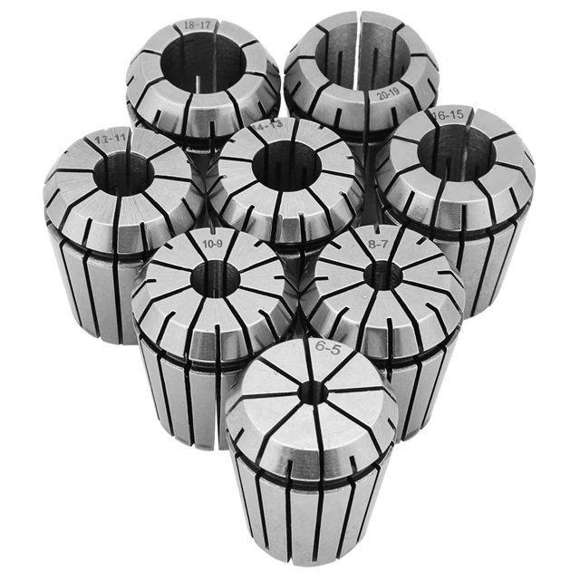 Collet Mandrin, 10Pcs CNC Centre de Traitement Accessoire Collet Ensemble, Haute Précision Haute Performance pour le Traitement Fraisage Traitement Alésage Traitement