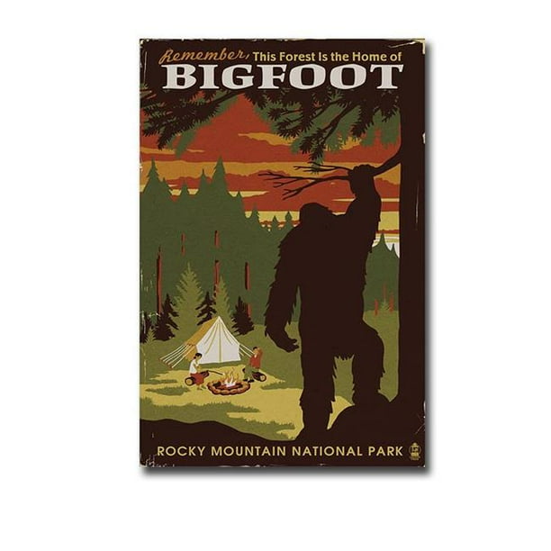 Maison de Bigfoot par Lanterne Presse Premium Giclée de Toile Emballée dans une Galerie d'Art - Prêt-à-Accrocher&44; 24 x 36 x 1,5 Po.