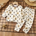 thumbnail image 5 of ITSAME Girls 2 Piece Outfit Long Sleeve Crewneck Pullover and Pants Letter Print Comfy Loungewear Set Size 3T, 5 of 5
