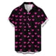 thumbnail image 4 of TaTaai Men's Valentine's Day Print Shirt, Short Sleeve Button Down Casual Blouse, Romantic Gift Top Gift, 4 of 5