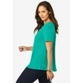 thumbnail image 3 of Jessica London Women's Plus Size Stretch Cotton Trapeze Tee, 3 of 5