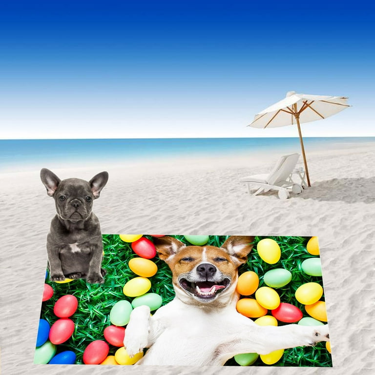 New Arrivals,Dog Themed Beach Towel,30x60in Quick Dry,Absorbent