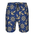 thumbnail image 4 of Kdxio Anchors and Nautical Pattern Mens Casual Shorts - Drawstring Summer Beach Sports Shorts for Men, 4 of 9