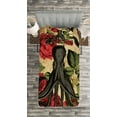 thumbnail image 3 of Ambesonne Octopus Quilted Bedspread Set 2 Pcs, Roses Marine Animal, Twin Size, Brown Charcoal Grey, 3 of 3