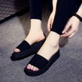 thumbnail image 4 of Women's Wedge Slippers Thick Platform Summer Beach Eva Soft Sole Slide Sandals Leisure Quick Drying Non-Slip Massage Pool Gym House Slipper for Indoor & Outdoor, 4 of 4