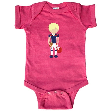 

Inktastic Cute Boy Blond Hair American Football Rugby Gift Baby Boy Bodysuit