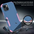 thumbnail image 5 of Mantto for iPhone 13 Case, Heavy Duty Shockproof Drop Protective Hybrid 3 Layer Full Body Rugged Military Grade Protection Hard PC Phone Cover For iPhone 13, Royalblue/Pink, 5 of 5