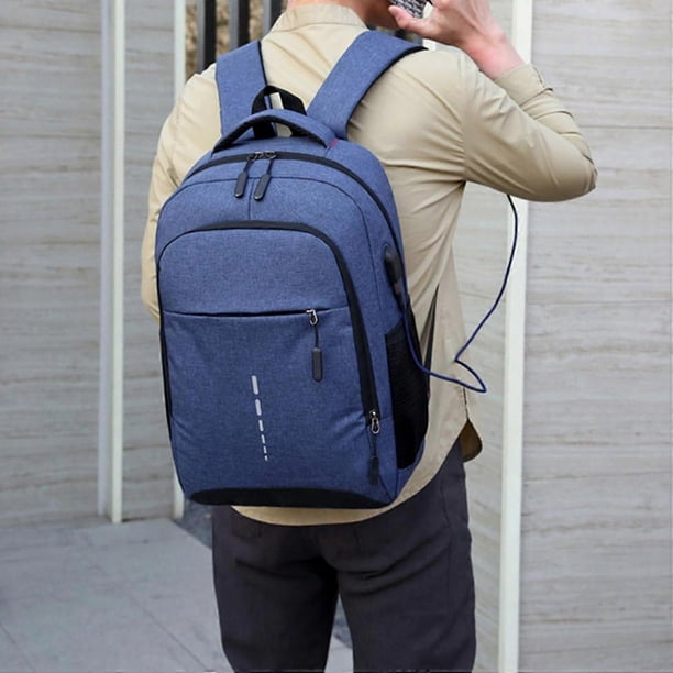 Business Backpack, Travel Bag, 39.6 cm (15.6 inch) Laptop Backpack, Work Backpack for College with USB Port, Light Grey, 30 x 13 x 44 cm