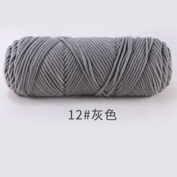Nvzi 1 Piece 100g Grey Cotton Yarn,Soft Yarn for Crocheting,Yarn for Crafts,High-Quality Yarn Ideal for DIY Handicrafts, Durable Yarn–Perfect for Daily Handcrafting Needs