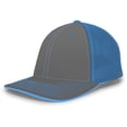 thumbnail image 2 of Pacific Headwear Trucker Flexfit Cap 404M Graphite/Neon Blue/Graphite L/Xl, 2 of 2