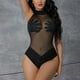 thumbnail image 4 of Gibobby Traje de Baño Sexy Bikini Sexy Hot Girl traje de baño malla de empalme transparente sin espalda Delgado sin mangas colisión Color moda temperamen(Negro,G), 4 of 5