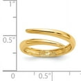 thumbnail image 2 of 14K Yellow Gold Polished Bypass Ring, 2 of 2