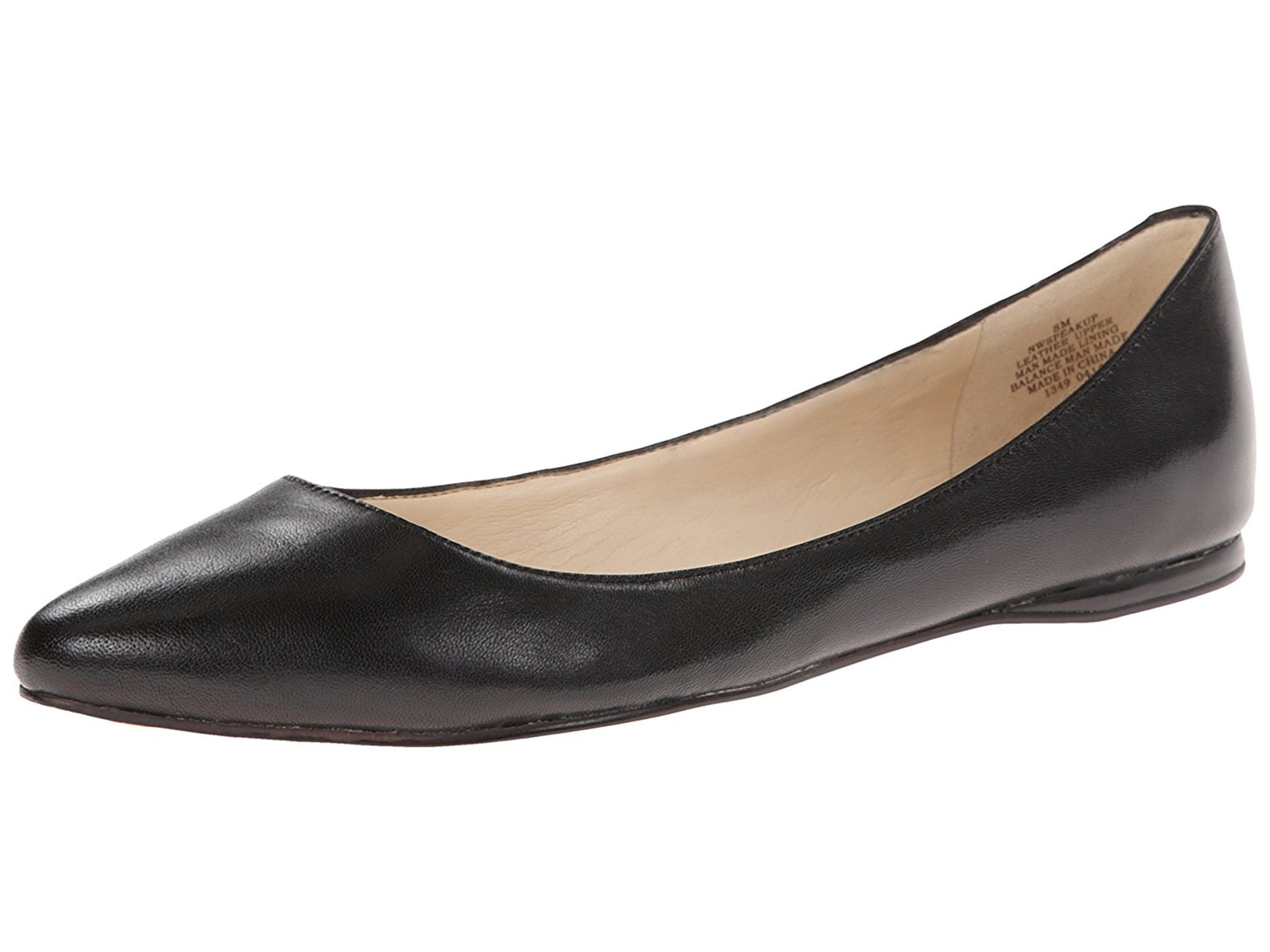 Nine West Womens Speakup Pointed Toe Ballet Flats, Black, Size 9.0 -  Walmart.com