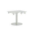 thumbnail image 3 of Casabianca Modern Thao Glass Extendable Dining Table in White, 3 of 3