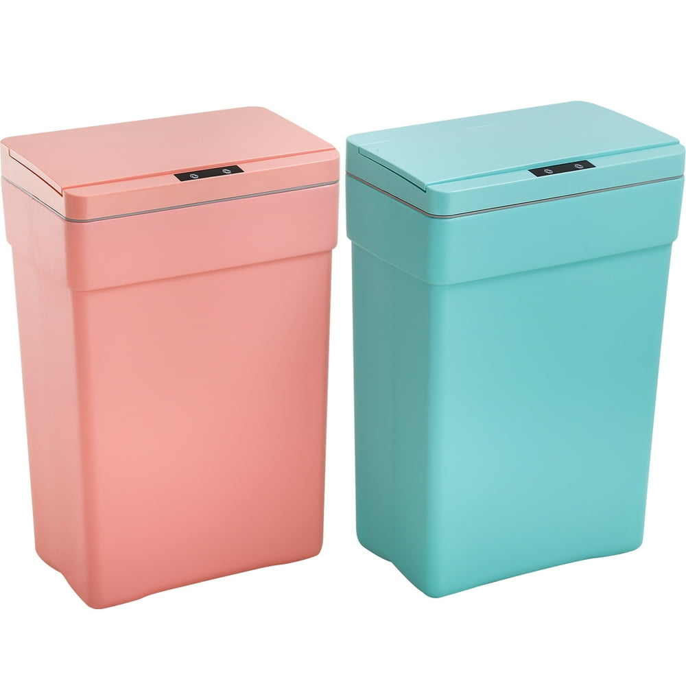 13 Gallon Trash Can Plastic Kitchen Trash Can Automatic Touch Free High