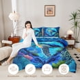 thumbnail image 3 of Erosebridal Teens Ocean Turtle Full Size Comforter Sets 3 Pieces,Girls Boys Blue Marine Animal Bedding Sets,Black Reversible, 3 of 6