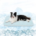 thumbnail image 1 of Alfombrilla de refrigeración para mascotas MICROCOSMOS, transpirable, superficie de burbujas, azul, 1 of 2