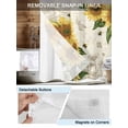 thumbnail image 3 of No Hook Cloth Fabric Shower Curtain with Snap in Liner, Sunflowers Waterproof Shower Curtains Set with See Through Top Window, Farmhouse Retro Butterfly Beige Yellow Bath Curtains Shower 48"x72", 3 of 6
