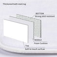 thumbnail image 6 of 4 Pcs Pink Geometric Shower Curtain Sets Non-Slip Bath Rugs, Toilet Cover, U-Shaped Mat, Pink Geometric Modern Bathroom Decor with 12 Hooks, 6 of 7