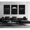 thumbnail image 2 of Hieng Car Poster Wall Art For Men Set of 3 Nature Car Posters Room Aesthetic Black Canvas Prints Modern Painting Pictures Bedroom Living Room Boys Room Home Decor, 2 of 5