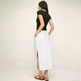 thumbnail image 4 of Women's Summer Maxi Skirt Drawstring Low Waist A Line Casual Skirts, 4 of 5