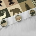 thumbnail image 4 of Feelyou Vintage Lodge Cabin Black Out Curtains, Jungle Bear Deer Animal Curtains Pack of 2 (42x63 Each), Western Countryside Bedroom Curtains, Green Living Room Curtains Decor, 4 of 6