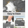 thumbnail image 4 of Cat & Dog Feeding Mat for Food and Water Bowl, Absorbent-No Stains Quick Dry Dog Water Bowl Dispenser Mat, with Waterproof-Anti- Rubber Backing Pet Placemat for Messy Drinkers, Dark Grey-12"x20", 4 of 6