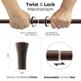 thumbnail image 2 of Deco Window Deco Essential 1 In Powder Coated Wood Taper Adjustable Single Curtain Rods 36-66 In, 2 of 9