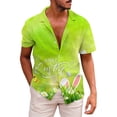 thumbnail image 2 of Camisa hawaiana con estampado de dibujos animados en 3D para hombre y mujer, ropa de verano, camisa de playa con conejo para el día de Pascua, regalos para niños, blusas con botones, 2 of 5
