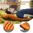 thumbnail image 2 of Camping Sleeping Mat, Ultralight Camping Pad with Pillow, Integrated Foot Pump Inflatable Sleeping Mat, Compact Size for Camping, Backpacking, Hiking - Orange, Single, 2 of 16