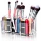 thumbnail image 1 of Elegante tocador mejorado, organizador de brochas de maquillaje con almacenamiento de acrílico transparente, organizador de tocador transparente para cosméticos y más, 1 of 7