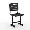 thumbnail image 1 of Adjustable Height Black Student Chair with Black Pedestal Frame, 1 of 9