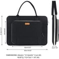 thumbnail image 3 of Housse pour Ordinateur Portable de 17.3 Pouces, Doublé d?Etoffe Quilteuse, Housse en Feutre avec Poignée pour Acer/ASUS/HP/Lenovo, Noir et Blanc Crème, 3 of 8