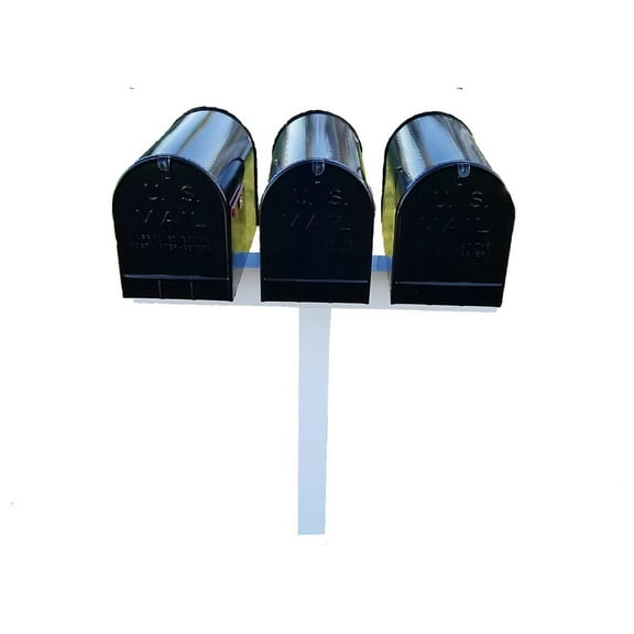 for 3 XL Mailboxes, 42-in x 40-in, White, Vinyl Sleeve (mailboxes not Included)