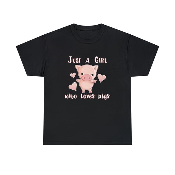 Just a Girl Who Loves Pigs Funny Animal Farm Gift Tshirt