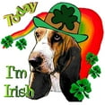thumbnail image 2 of CafePress - St. Pat's Basset Hound -  Round Wood Ornament 4", 2 of 2