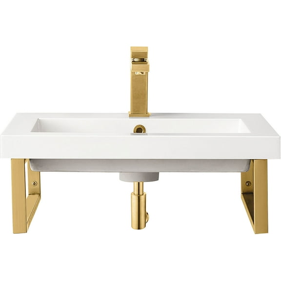 James Martin Vanities 055Bk1823.6Wg2 Boston 23-5/8" Rectangular Porcelain Console Bathroom