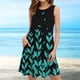 thumbnail image 2 of Vestido de Verano Casual de Mujer Impreso sin Mangas con Cuello en V Conjunto Superior, Imitación de Algodón Tirar Marco Suelto, 2 of 9