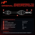 thumbnail image 3 of A-Premium Front Left Driver Side CV Axle Shaft Assembly Compatible with Mini Cooper 2002-2008 L4 1.6L, 3 of 10