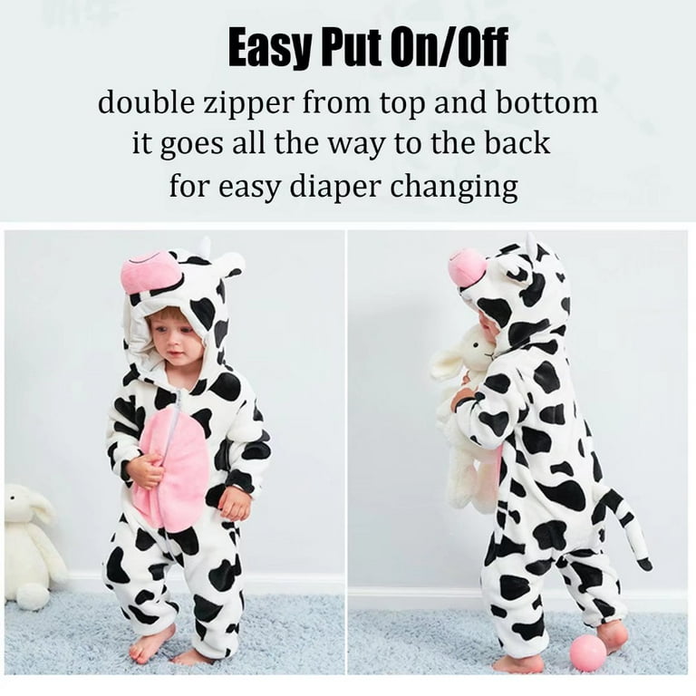 Baby Cow Costumes Unisex Toddler Onesie Halloween Dress Up Romper
