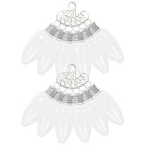 Homoyoyo 12Pcs Clear Fillable Light Bulb Shaped Ornaments Plastic Hanging Holiday Decor DIY