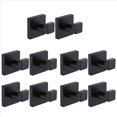 thumbnail image 1 of Gancho de Toalla Negro Mate de 10 Paquetes Gancho de BañO de Acero Inoxidable Gancho una Prueba de ÓXido Inodoro Cuadrado Montado en la Pared Colgador de Puerta Resistente, 1 of 5