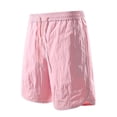 thumbnail image 4 of IROINNID Men's Solid Color Casual Sports Shorts with Zippered Pockets Elastic Drawstring Waist Lightweight Breathable Summer Gym Beach Vacation Daily Wear, 4 of 8