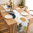 thumbnail image 3 of Boho Middle Century Table Runner - 36 Inch Long, Kitchen Dining Table Runner Dresser Scarves, Navy Blue Yellow Abstract Sun Modern Farmhouse Decor for Coffee Tables Wedding Party Banquet, 3 of 8
